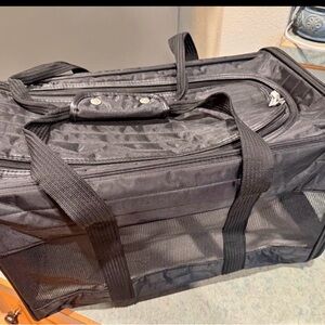 Portable Black Pet Carrier Sherpa